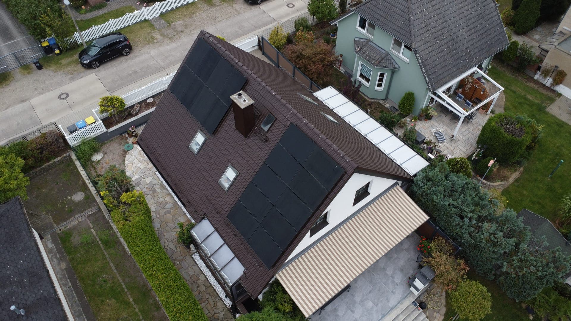 PV-Anlage Baumschulenweg – Dachansicht